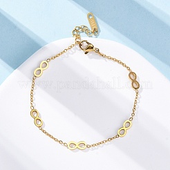 304 Stainless Steel Infinity Link Bracelets&nbsp;BJEW-Z099-02G