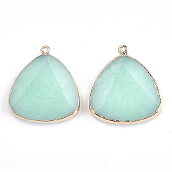 Electroplate Natural  Amazonite Pendants&nbsp;X-G-S344-14E