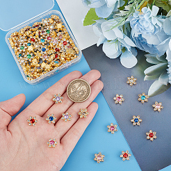 100Pcs 10 Colors Alloy Rhinestone Cabochons&nbsp;FIND-GF0005-91