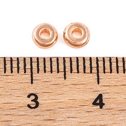 Brass Flat Round Spacer Beads&nbsp;KK-M085-A-12RG-NR