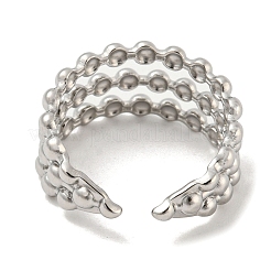 Non-Tarnish 304 Stainless Steel Open Cuff Ring&nbsp;RJEW-C067-24P