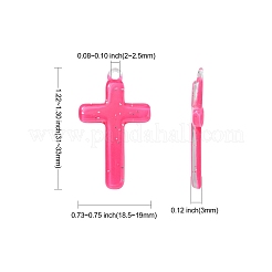 30Pcs 6 Colors Religion Opaque Resin Pendants&nbsp;RESI-CJ0003-46