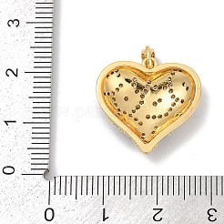 Brass Micro Pave Clear Cubic Zirconia Pendants&nbsp;KK-R221-01G-02