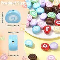35Pcs 7 Colors Opaque Acrylic Imitation Food Beads&nbsp;OACR-CJ0002-72