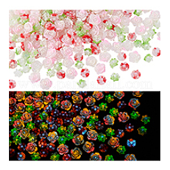 300pcs 3 styles Luminous Transparent Resin Decoden Cabochons&nbsp;RESI-PH0002-21
