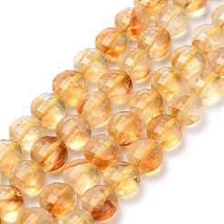 Heated Natural Citrine Beads Strands&nbsp;G-L634-R01-8mm