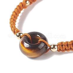 8Pcs 8 Style Natural Mixed Gemstone Donut/Pi Disc Braided Bead Bracelets Set&nbsp;BJEW-JB08967