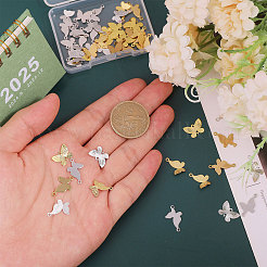 32Pcs 4 Styles Rack Plating Brass Connector Charms and 16Pcs 2 Styles Pendants&nbsp;KK-CA0002-41