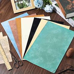 7Pcs 7 Colors Frosted PVC Imitation Leather Fabrics&nbsp;DIY-CL0002-20B