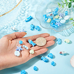 36Pcs 9 Styles Handmade Porcelain Beads&nbsp;PORC-TA0001-80