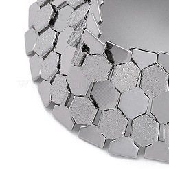 Non-Tarnish 304 Stainless Steel Hexagon Link Chain Bracelets for Women Men&nbsp;BJEW-Q343-06P
