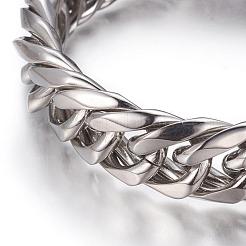 304 Stainless Steel Curb Chain Bracelets&nbsp;BJEW-P255-01C