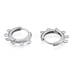 Tarnish Resistant 304 Stainless Steel Hoop Earrings Findings&nbsp;STAS-N092-188