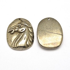 Horse Natural Pyrite Pendants&nbsp;G-I125-30A