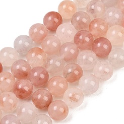 Natural Peach Blossom Pink Persian Jade Beads Strands&nbsp;G-NH0071-A01-12mm