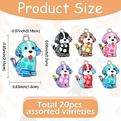 20Pcs Alloy Enamel Pandants&nbsp;ENAM-YW0006-63