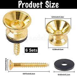 Alloy Guitar Strap Button Tail Nails for Acoustic and Folk Instruments&nbsp;FIND-WH20009-67G