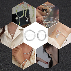 50Pcs 925 Sterling Silver Open Jump Rings&nbsp;STER-BBC0006-18C