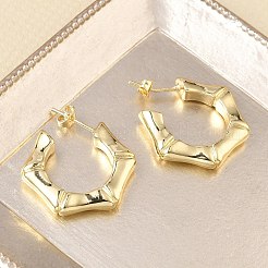 Brass Stud Earrings&nbsp;KK-CBAD851-27G