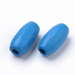 Spray Painted Natural Wood Beads&nbsp;WOOD-S038-30-LF