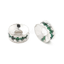 Brass Micro Pave Cubic Zirconia Spacer Beads&nbsp;KK-R216-13S-01
