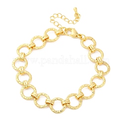 Brass Ring Chain Link  Bracelets for Women Men&nbsp;BJEW-K273-16G