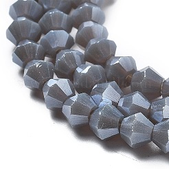 Opaque Solid Color Electroplate Glass Beads Strands&nbsp;EGLA-XCP0001-15