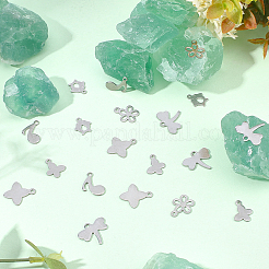 240Pcs 6 Style 304 Stainless Steel Charms&nbsp;STAS-DC0003-21