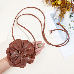 PU Leather Flower Knot Tie Waist Belts&nbsp;AJEW-GF0014-11A