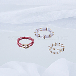 3Pcs Acrylic & Plastic Pearl Finger Rings Set&nbsp;RJEW-LP0003-59C