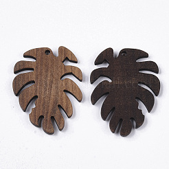 Undyed Walnut Wood Pendants&nbsp;WOOD-T023-10