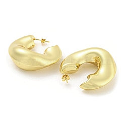 Rack Plating Brass Stud Earrings&nbsp;EJEW-K263-35G