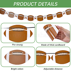8Pcs Sports Party Decoration Paper Banner&nbsp;AJEW-CN0007-14C