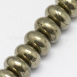 Natural Pyrite Beads Strands&nbsp;G-L032-8x5mm-01