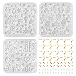 3Pcs 3 Styles Clover Series DIY Silicone Ornaments Molds&nbsp;SIMO-TA0001-22