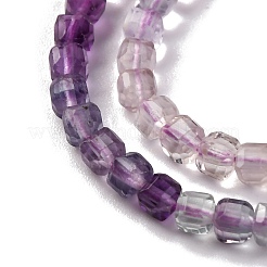Gradient Color Natural Colorful Fluorite Beads Strands&nbsp;G-NH0034-A01-01