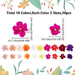 20Pcs 20 Styles Crepe Paper Flowers Decoration for Wall&nbsp;AJEW-WR0001-94
