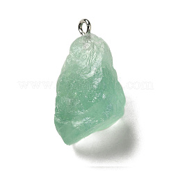 Raw Rough Natural Green Fluorite Pendants&nbsp;G-A028-01C