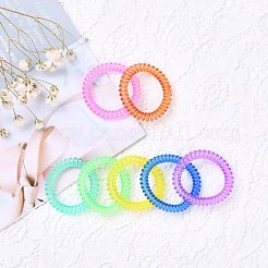 Plastic Telephone Cord Elastic Hair Ties&nbsp;OHAR-Q044-17