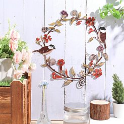Iron Wreath Bird Wall Decorations&nbsp;AJEW-WH0413-44