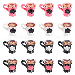 16Pcs 4 Colors Resin Coffee Model Ornaments&nbsp;AJEW-TA0002-79