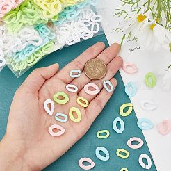 1000Pcs 10 Style Opaque Acrylic Linking Rings&nbsp;FIND-CA0004-84