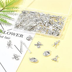 70Pcs 7 Styles Tibetan Style Alloy Message Pendants&nbsp;TIBEP-FS0001-36
