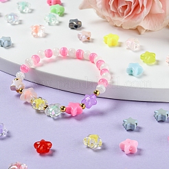 300Pcs 6 Style Transparent & Opaque & Spray Painted Acrylic Beads&nbsp;TACR-YW0001-46