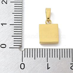 Ion Plating(IP) 304 Stainless Steel Micro Pave Cubic Zirconia Pendants&nbsp;STAS-Z107-02G-06