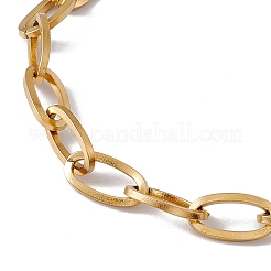 316 Stainless Steel Paperclip Chain Bracelet with Heart Charm for Women&nbsp;BJEW-G655-07G