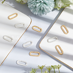 10Pcs 2 Colors Brass Spring Gate Rings&nbsp;KK-BBC0018-26A