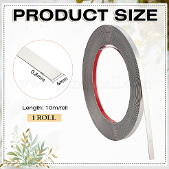 10M Stainless Steel Self-Adhesive Flexible Molding Trim&nbsp;DIY-WH0671-287C