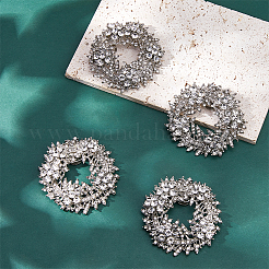 2 Pairs Alloy Rhinestone Shoe Buckle Clips&nbsp;FIND-FG0004-05