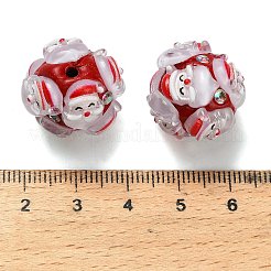 Christmas Theme Polymer Clay Rhinestone Beads with Resin&nbsp;RESI-Z045-01C